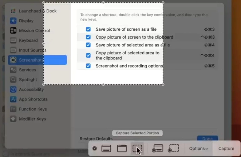 how to screenshot on mac toolbar
