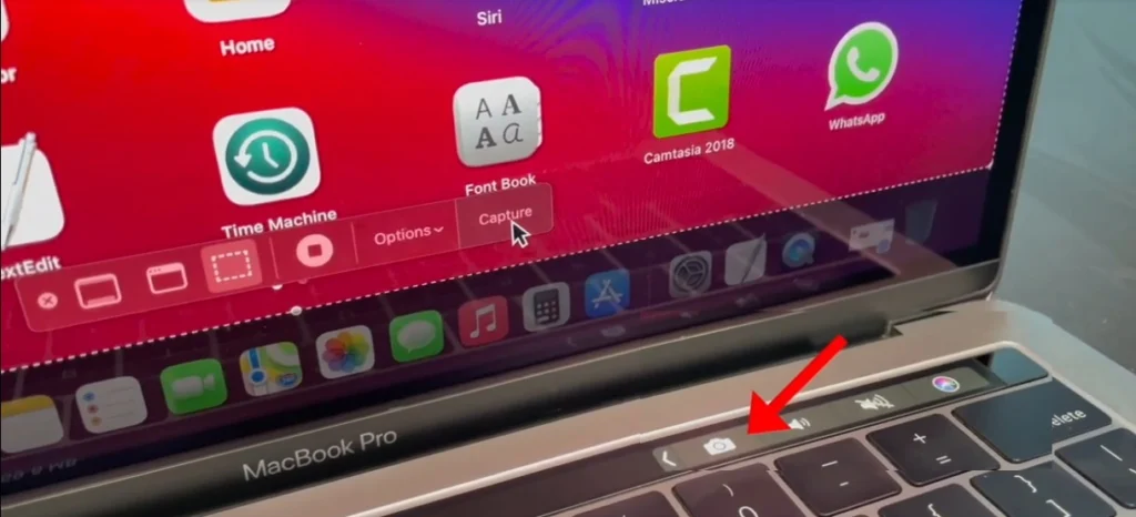 macbook touch bar screenshot