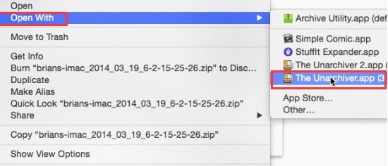 Open zip file on mac
