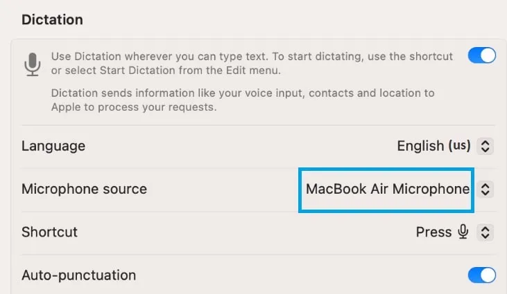 Microphone for dictation mac