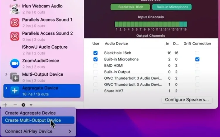 create multi output device