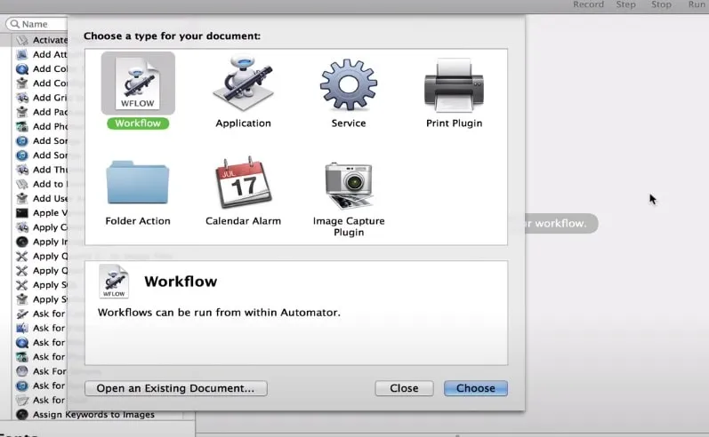 How to use automator on Mac
