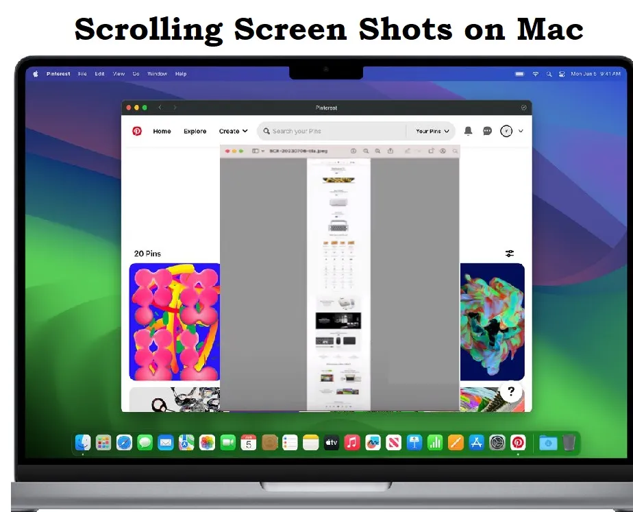 capture scrolling screen shot on Mac